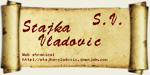 Stajka Vladović vizit kartica